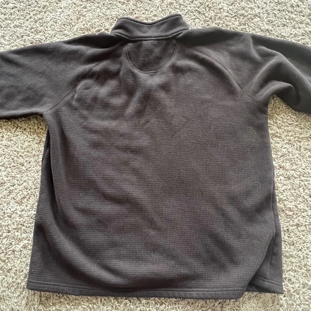 The‎ North Face Mens XXL Brown Waffle Knit Quarter Zip Fleece Pullover Sweater